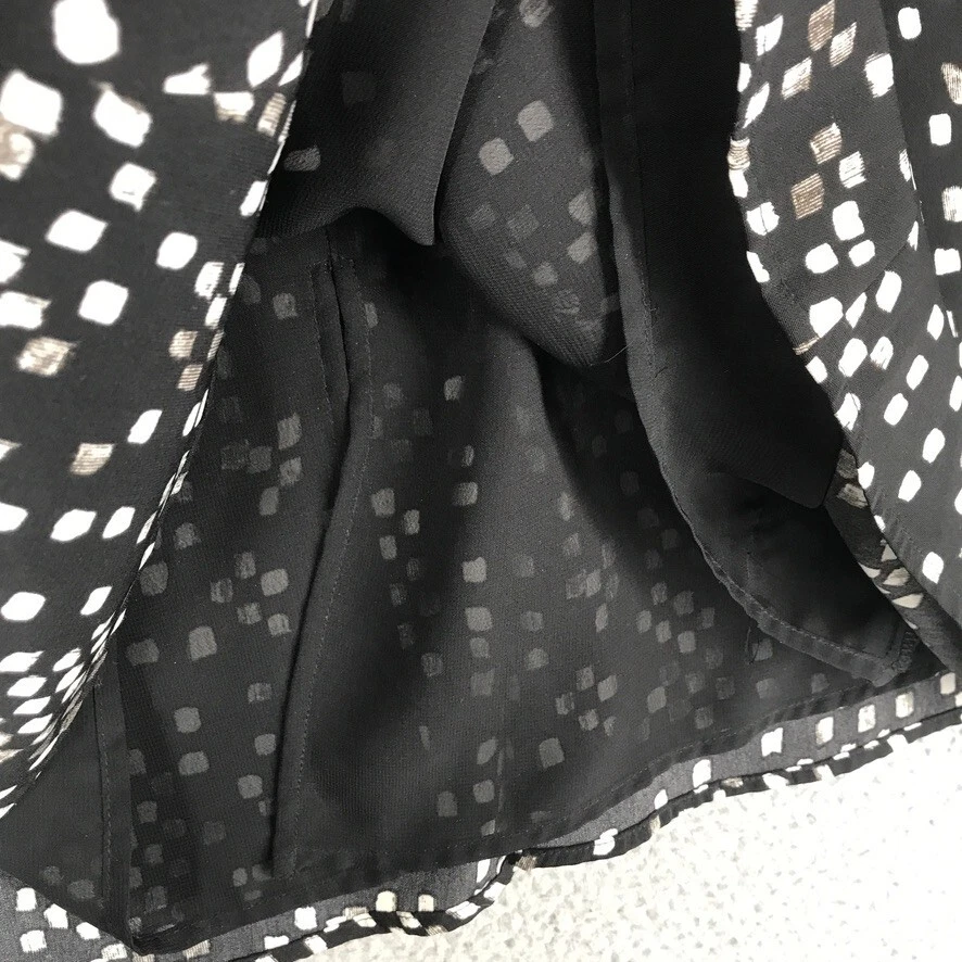 Юбка миди Jones Wear A Line размер 10 с подкладкой черно-белая геометрическая - Изображение 2 из 4