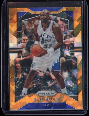 2019-20 Panini Prizm Orange Ice Prizm #19 Karl Malone Utah Jazz