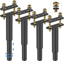 4Pcs Adjustable Height Bed Frame Support Legs, Extra Durable Steel Bed Support