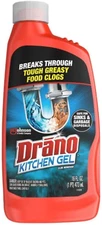 Drano Kitchen Gel Drain Clog Remover and Cleaner for Tough, Greasy Kitchen Clogs