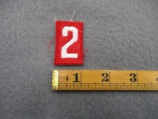 Boy Scouts of America BSA Red White Troop Number  2 Two Patch S4