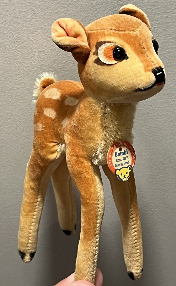 Vintage Steiff 6” Miniature Steiff Bambi the Deer Chest Tag