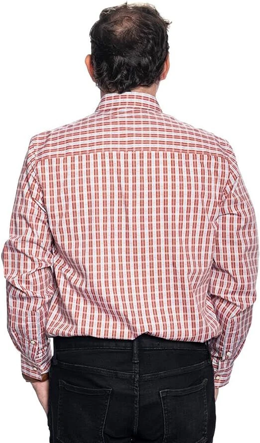 Disfraz de Halloween de manga larga a cuadros rojo Kenny Farmer con letra Kenny Farmer para hombre adulto Foto 3 de 4