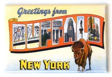 Greetings from Buffalo New York FRIDGE MAGNET travel souvenir "style A"