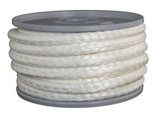 DYNEEMA corda intrecciata / corda / corda intrecciata Ø 8 mm / 10 metri Fb. bianco / 5.300 daN