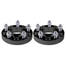 ACCELATEC Wheel Spacer Hub Centric 25mm Billet Alum Black Pair Mustang 2015-2025