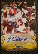 2018 Leaf Draft Gold Tracy Walker AUTO Detroit Lions Louisiana