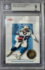 Nick Goings Carolina Panthers 2001 Fleer Authority Rookie Card #154 #/1350 BGS 9. rookie card picture