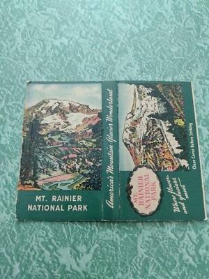 Vintage Matchbook Cover VM1 Collectible Mount Rainier Washington national Park