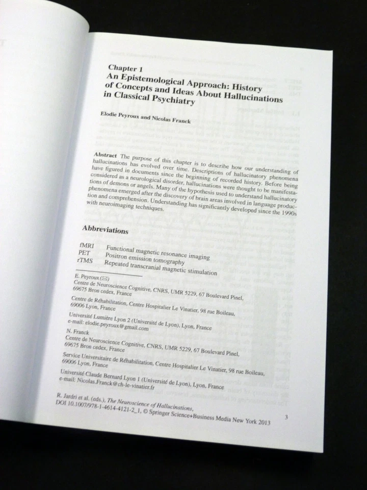 The Neuroscience of Hallucinations, edited by Renaud Jardri et al 2013 1st PB - Image 4 of 4