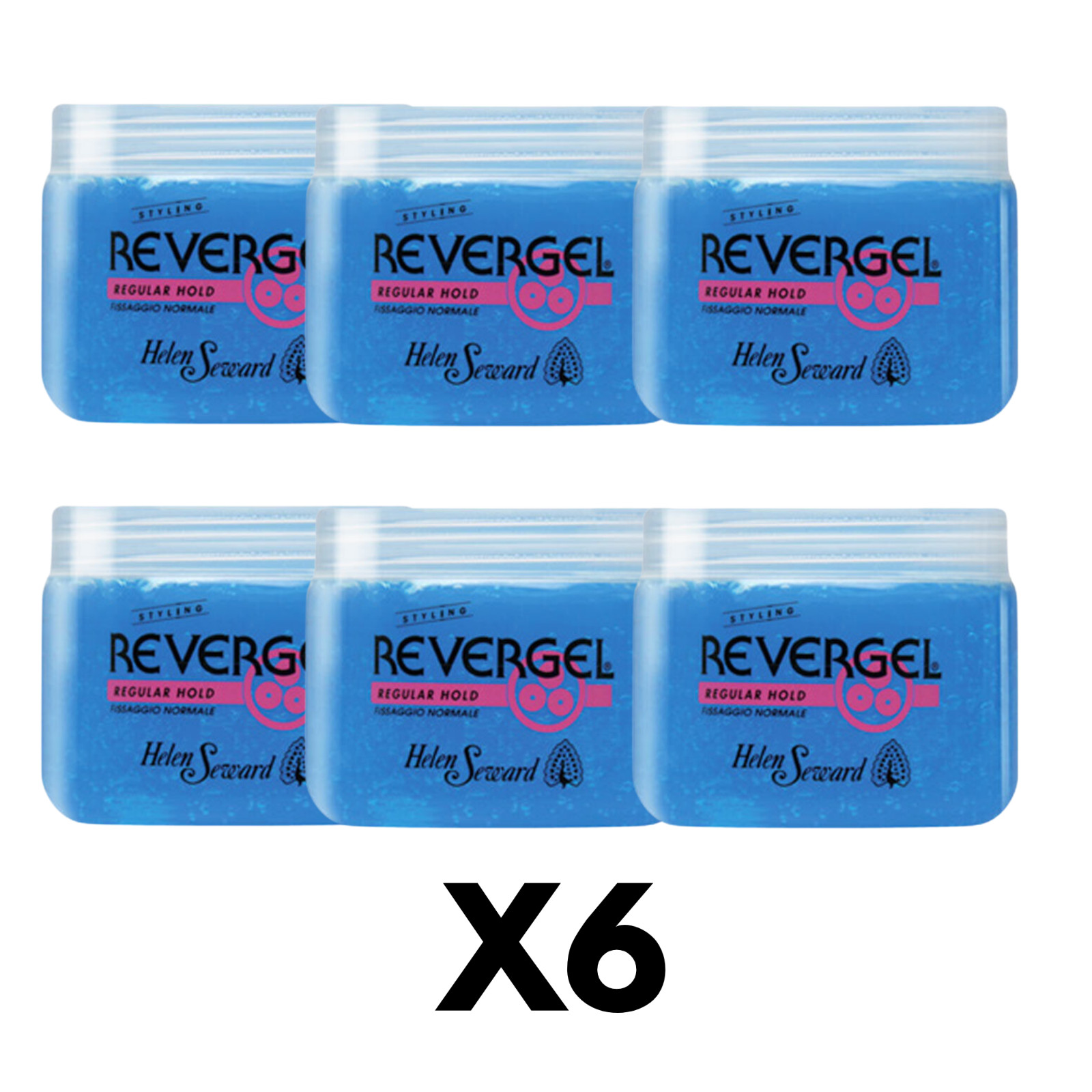Stock 6x Helen Seward Revergel Gel Capelli 500ml Fissaggio Normale