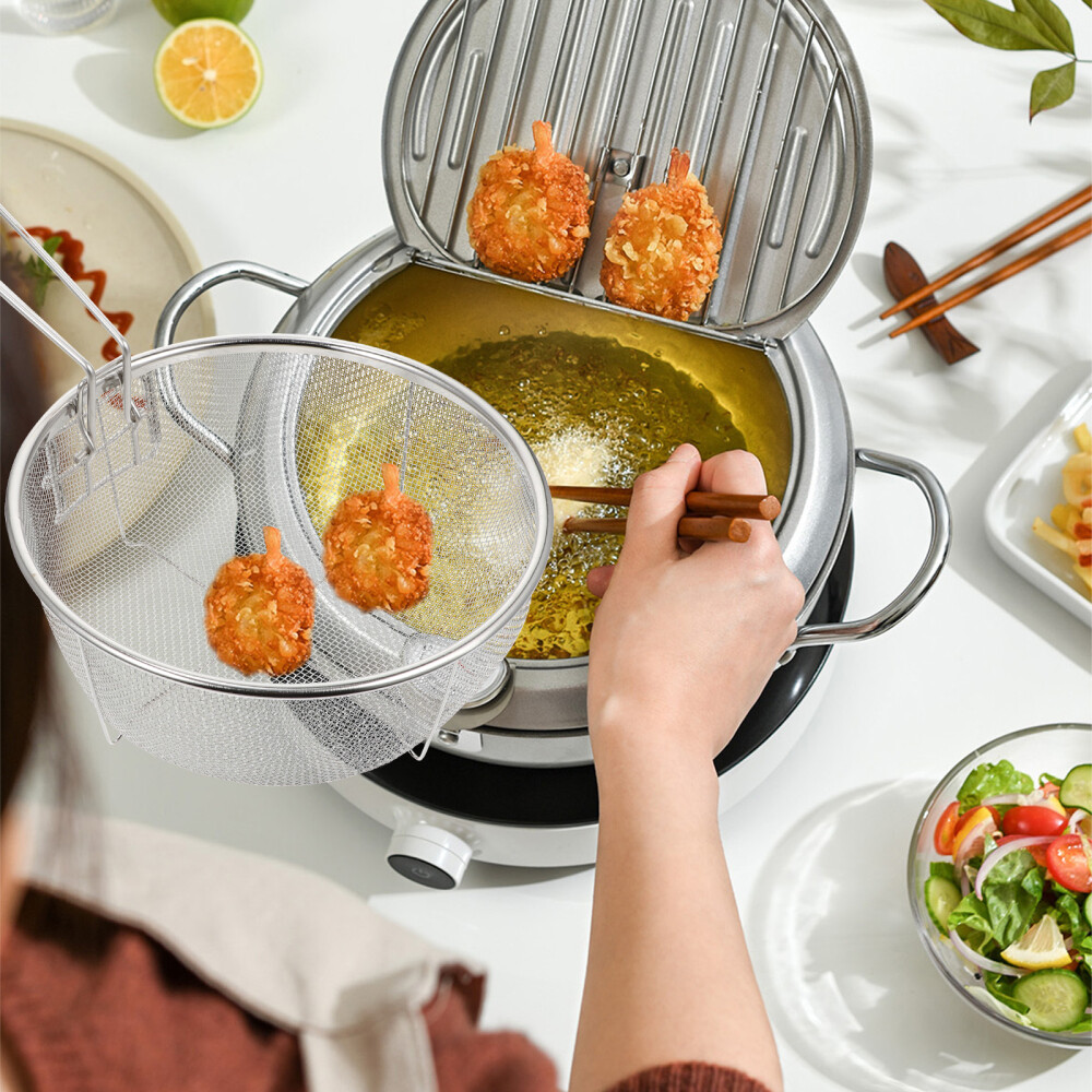 Deep Fryer Strainer Multipurpose Storage Basket Stainless Steel Frying