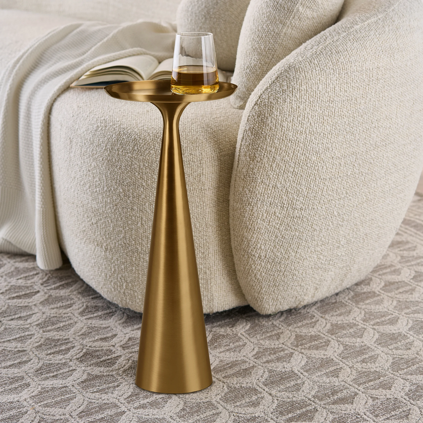 Truitt Gold Drink Table - Elegant Home Accent