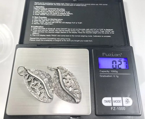 Silpada Leaf Sterling Silver Satin and Oxidized Earrings W1979 - Picture 13 of 14