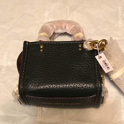 Coach MINI ROGUE Bag Charm Keyfob Amazon Green - NEW | eBay
