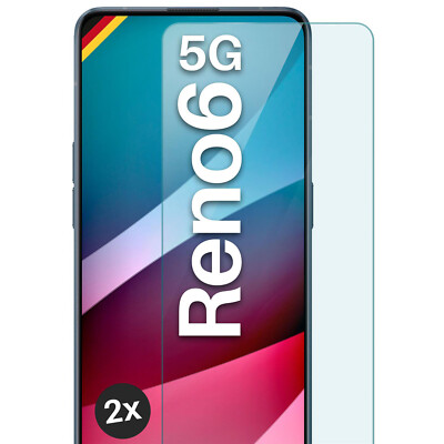 2x Echt Glas für Oppo Reno6 5G Panzerfolie HD Hartglas Premium Displayschutz