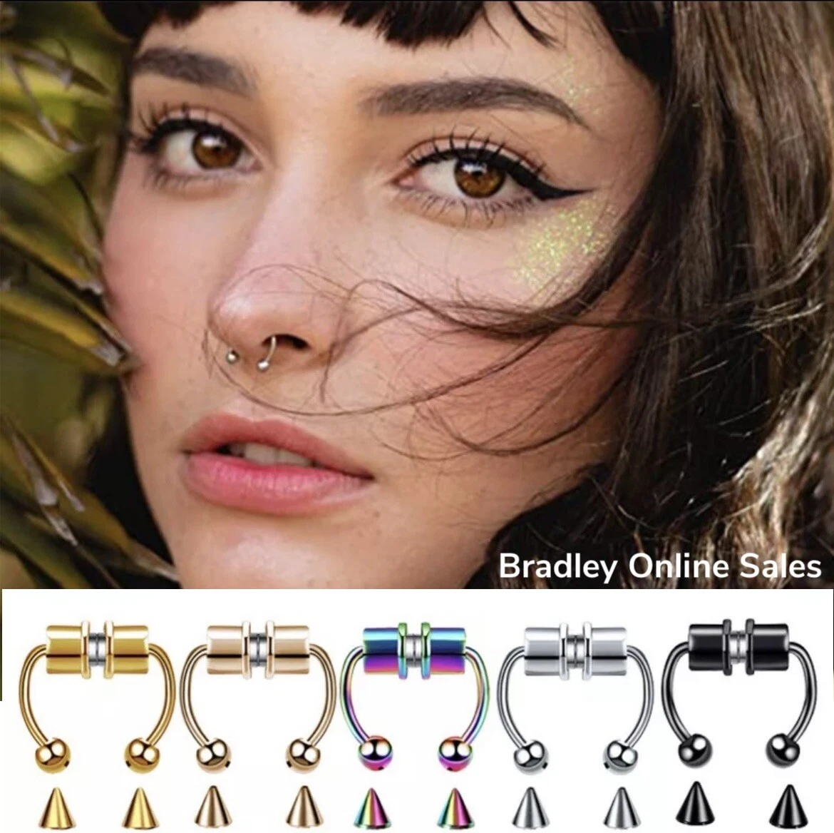 Jewelry Nasal Septum Fake Septum Piering Body Jewelry Piercing Jewelry Nose  Rings Stainless Steel – najlepšie produkty v internetovom obchode Joom Geek