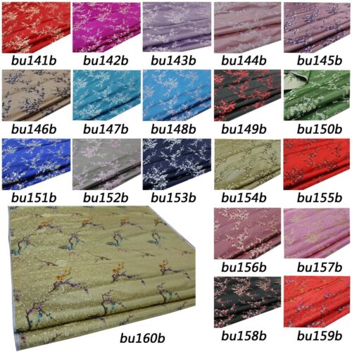 Faux Silk Brocade(Plum Flora blossom)Jacquard Damask Kimono Fabric Material*Bu4 - Picture 2 of 54