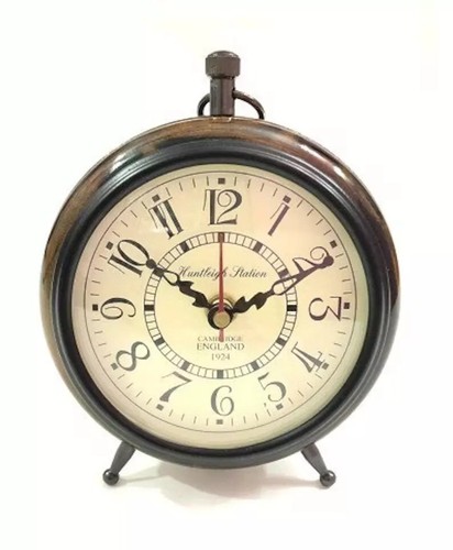 Wooden Table Clock Nautical Maritime Desk Clock Home & Office Decorative Clock - Picture 4 of 6