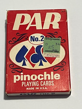 Vintage PAR No.2 pinochle Playing Cards (Made in USA) (SEALED)