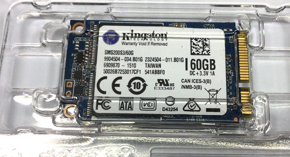 KINGSTON SMS200S3 60G 9904504 034.B01G 60GB SATA SOLID STATE DRIVE BRAND NEW