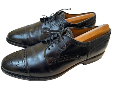 Allen Edmonds Sanford Dress Shoes Oxfords Brogues Black Leather Mens Size 10D s-l400.jpg main image 3