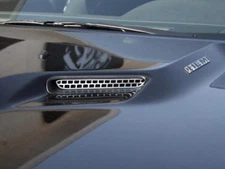 Hood Scoop Insert Overlays Polished Stainless For 2008-2014 Dodge Challenger