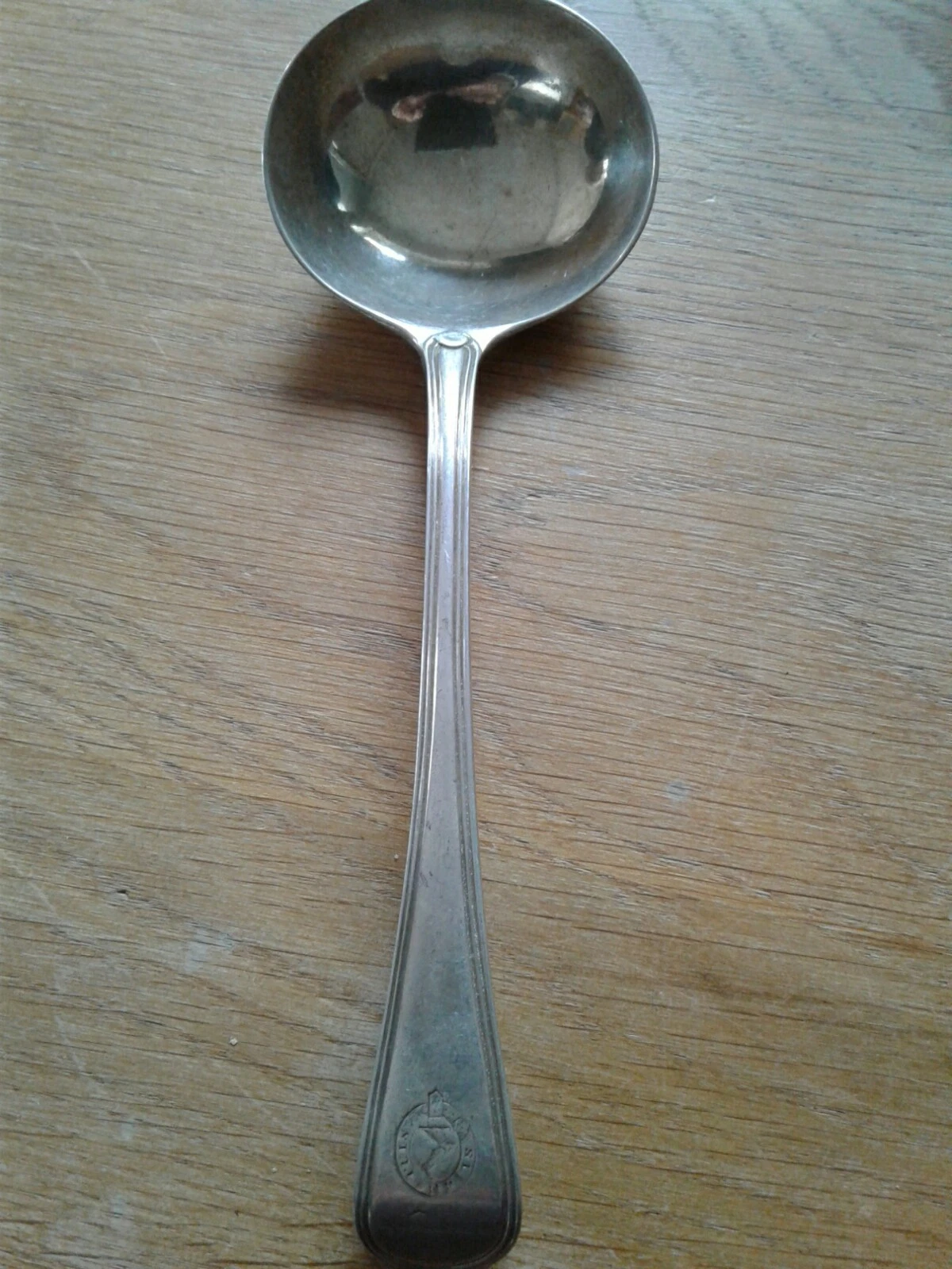 ANTIQUE SOLID STERLING SILVER SAUCE LADLE OLD ENGLISH THREAD LONDON 1841