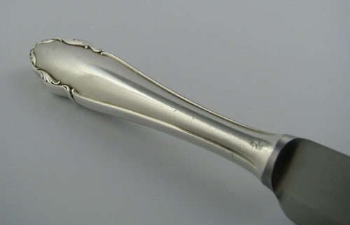 3 WMF DINNER KNIVES SILVER PLATED HANDLE STAINLESS STEEL BLADE Germany 10" Rare! - Picture 9 of 14