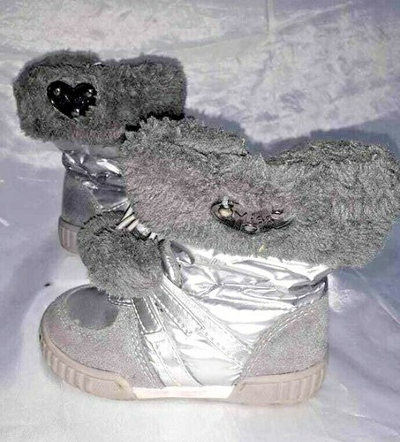 Stivali Stivaletti Yeti Argento Bambina Neonata Neve con Pelo 22 Children  Boots | eBay