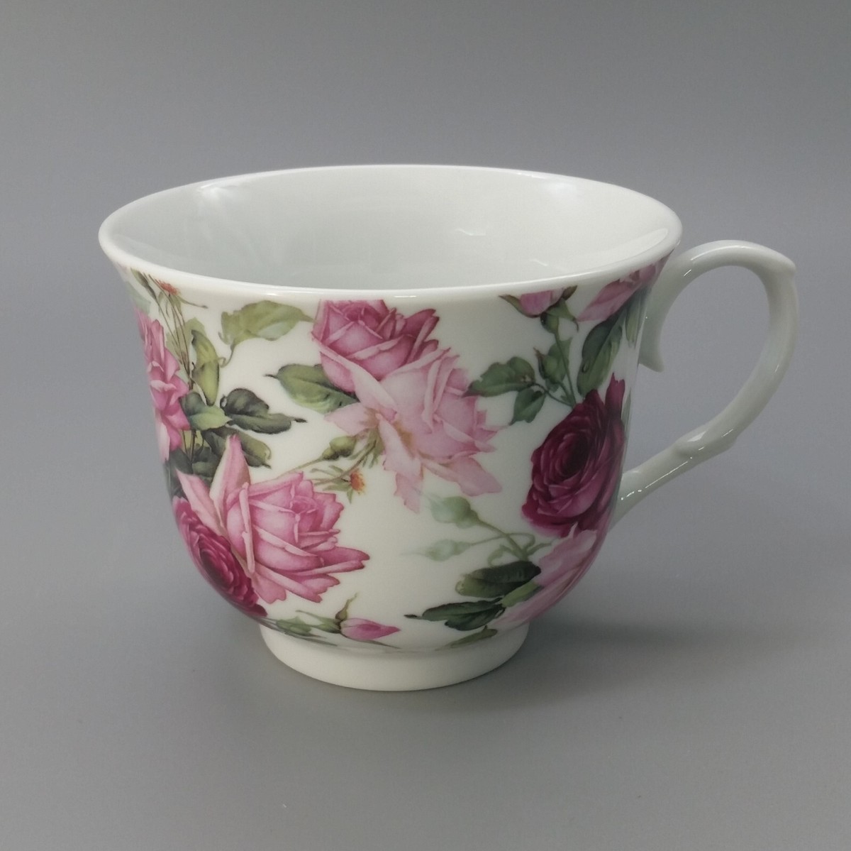 Kent Pottery 1887 Pink Roses Tea Cup and Saucer Floral