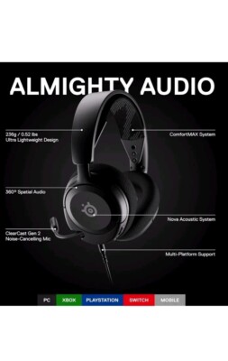 SteelSeries - Arctis Nova 1  Wired Gaming Headset for PC