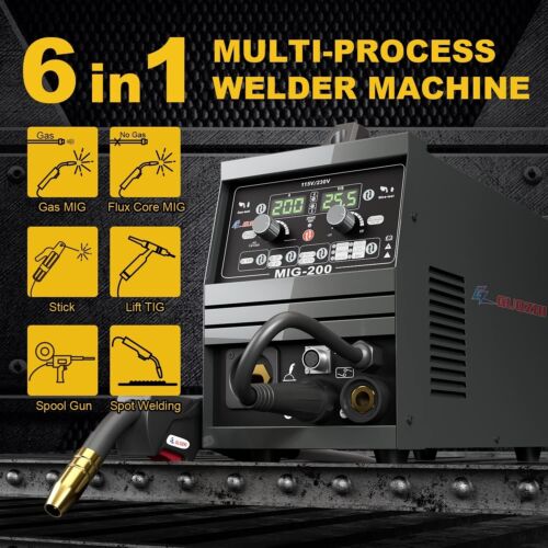 200Amp MIG Welder,110/220V Dual Voltage, Gas Gasless MIG Welding Machine - Picture 2 of 6