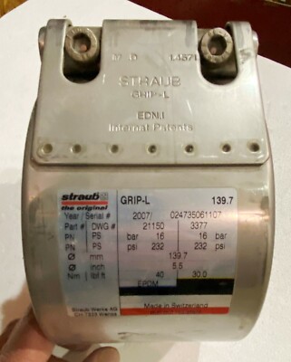 Straub Clamp   Grip-L - 5.5 in / 139.7 mm - EPDM 