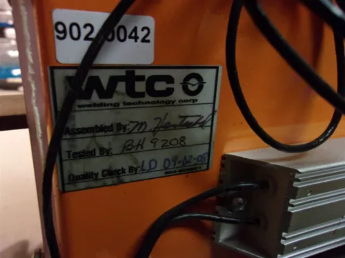 WTC 304-0317 Welding Technology SM303-001 703-7807 Rev H Thyristor Inverter