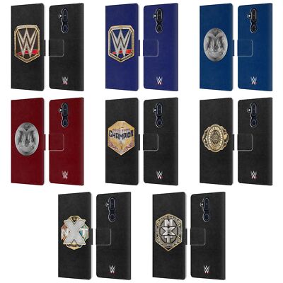 OFFICIAL WWE TITLE BELTS LEATHER BOOK WALLET CASE COVER FOR NOKIA PHONES