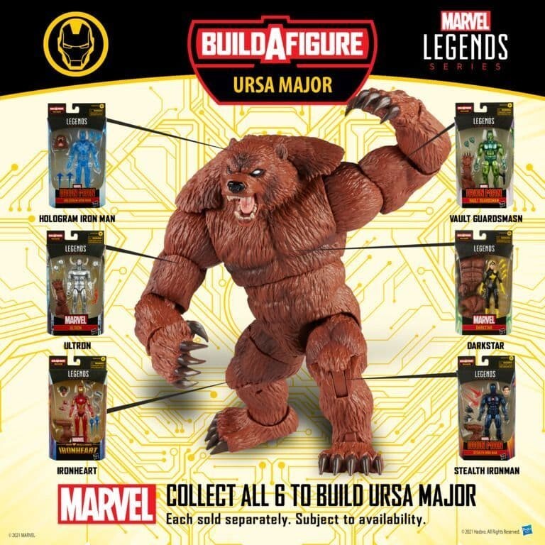 2021 Marvel Comic Legends URSA MAJOR BAF Set of 7 6