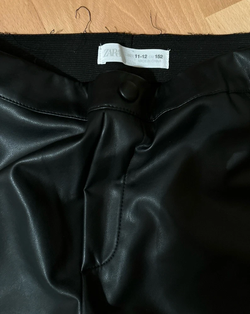 Zara Kunstleder Leggings Größe 152, Schwarz