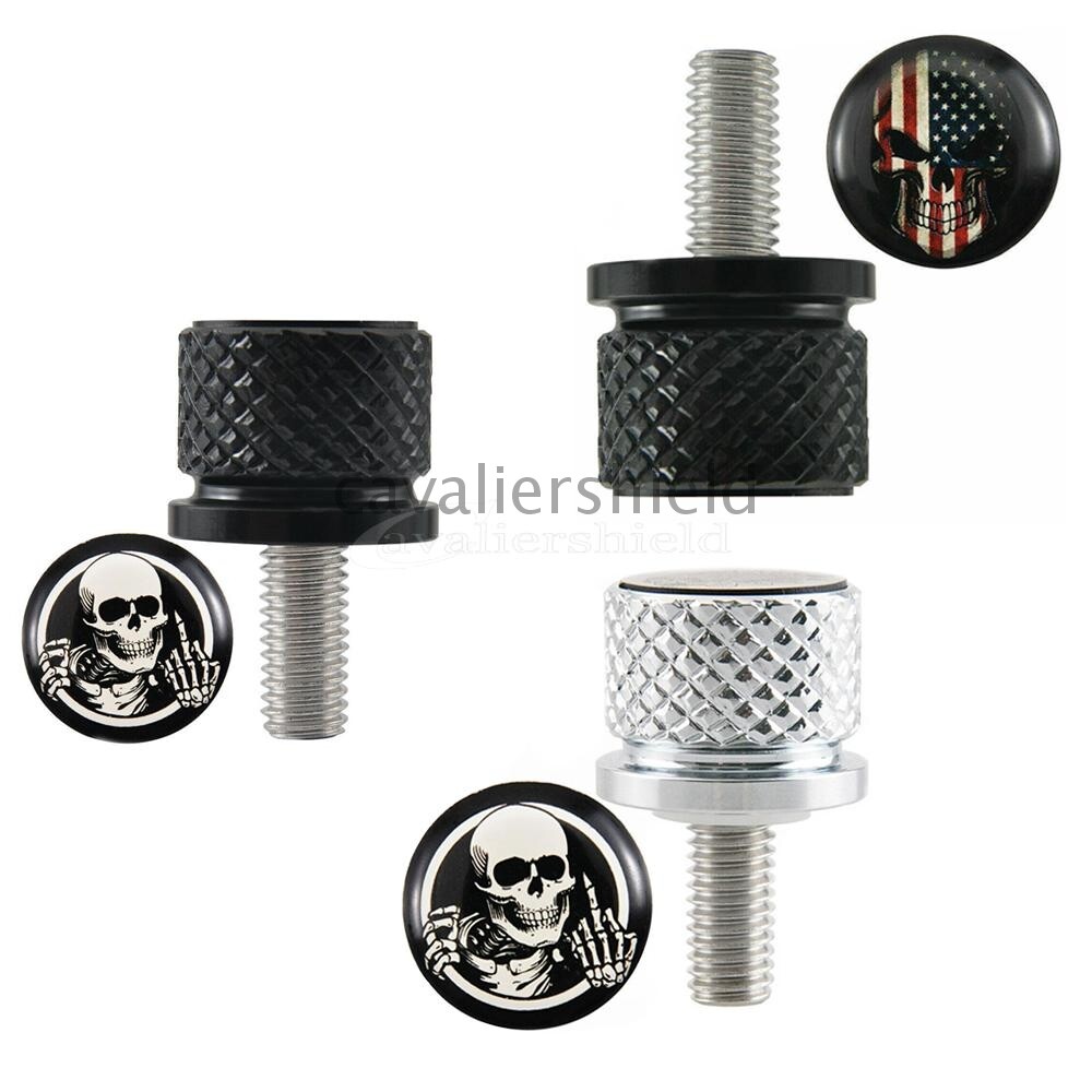 Chrome Aluminum Motorcycle Mufflers Chrome Billet Aluminum Seat Bolt For Harley Sportster, Dyna, Touring 1996-2015 – Knurled Grip Design Harley Davidson Accessories