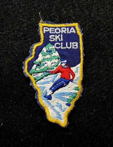 PEORIA SKI CLUB Vintage Ski Patch ILLINOIS Skiing Souvenir Travel
