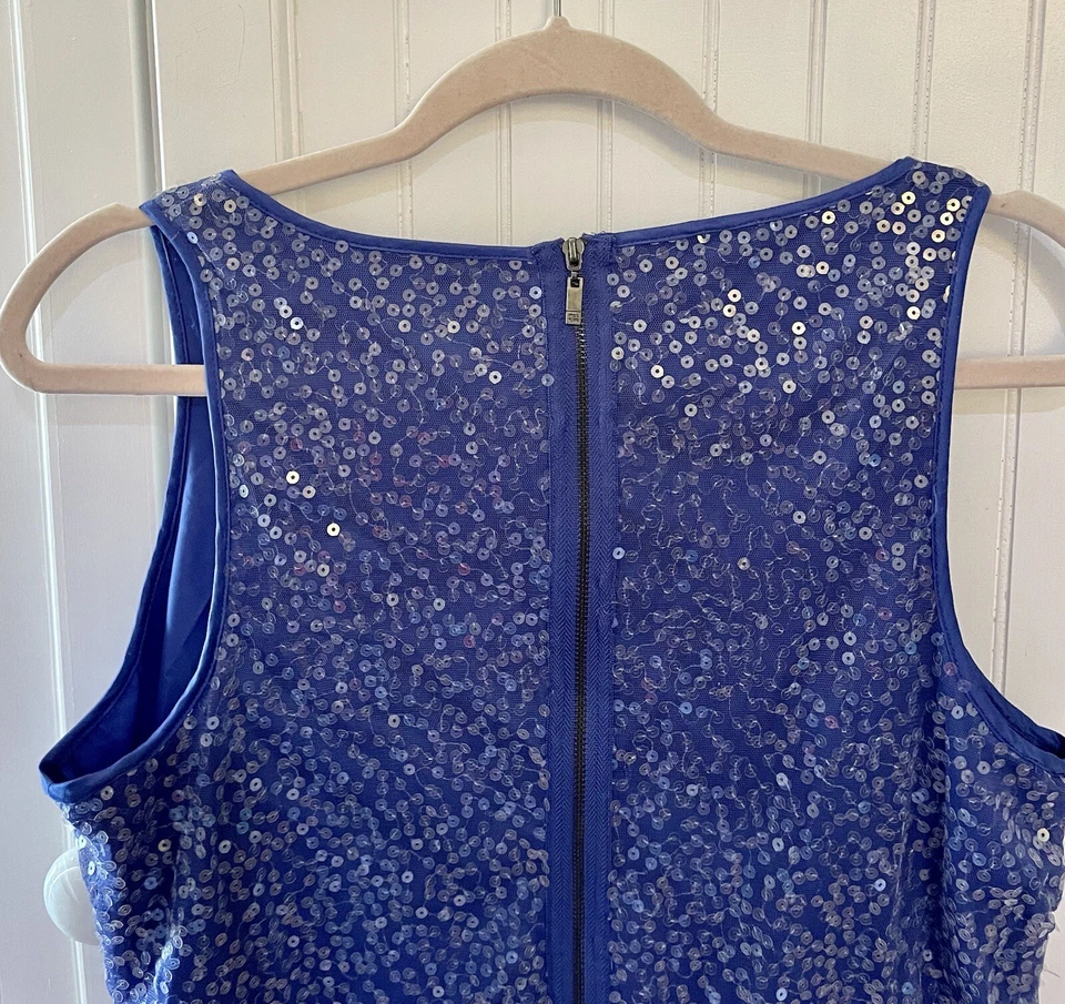 Mac + Jac Purple Sequin Short Sleeveless Dress - Size XL - Image 4 of 4