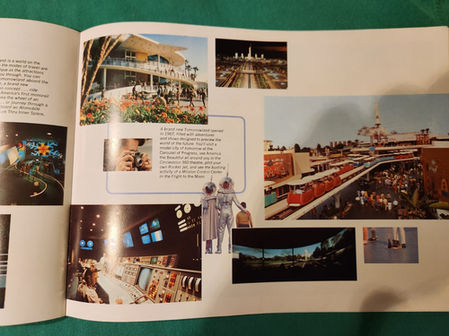 WALT DISNEY'S PICTORIAL SOUVENIR & GUIDE DISNEYLAND 1968 PARK MAP OLD RIDES VTG - 第 7/8 張圖片