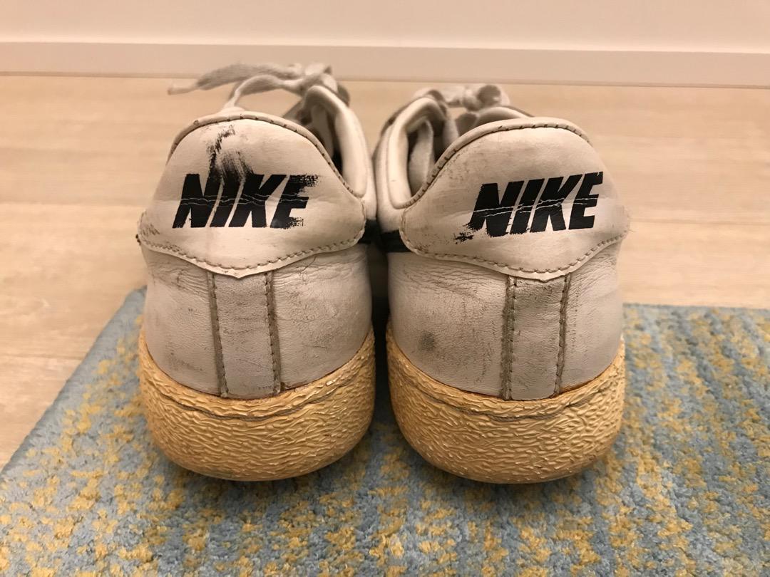 NIKE BRUIN LEATHER White x Black US8 80s Made in Taiwan 1983 NIKE BRUIN LEATHER White x Black US8 80s Made in Taiwan 1983