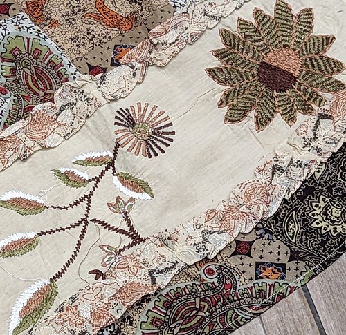 Vintage Scarf By Emmanuelle Khanh 100% Cotton Made In India - Picture 8 of 10