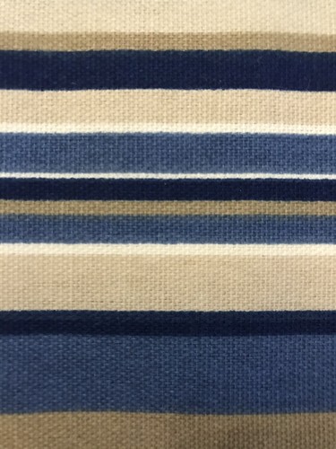 Blue Striped Fabric Remnant - 18" x 44" - Versatile for Sewing & Crafting - Picture 4 of 7