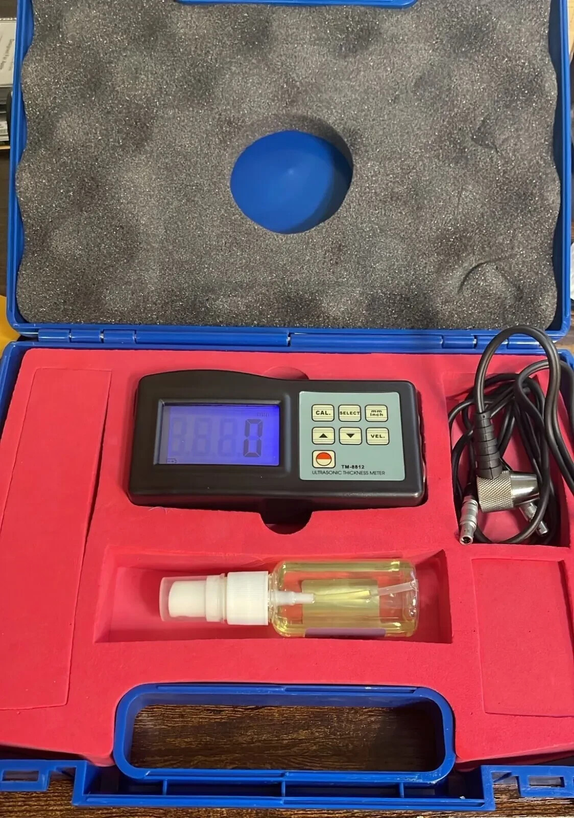 TM8812 Ultrasonic Thickness Meter Gauge Steel PVC Testing. Read