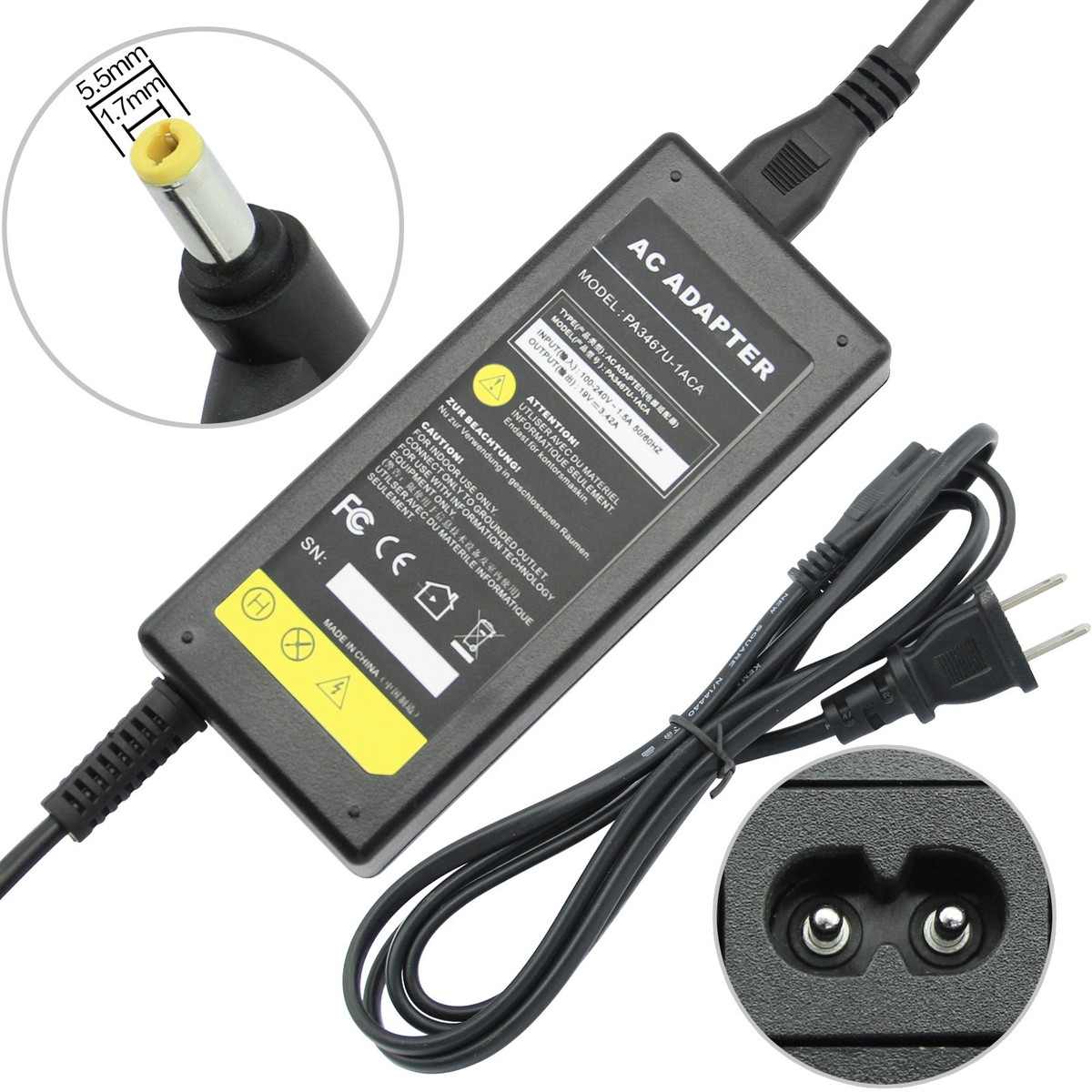 New AC Adapter Power Supply Cord For Acer S240HL S241HL S242HL LED New AC Adapter Power Supply Cord For Acer S240HL S241HL S242HL LED