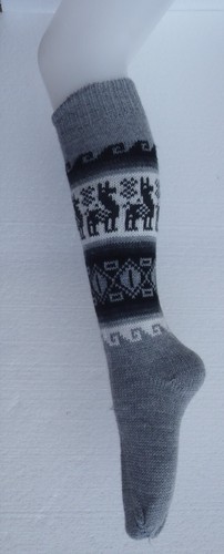 SEHR WARME * ALPAKA SOCKEN * GRAU * KNIEHOCH * Größe 5 bis 8 - Bild 8 von 15