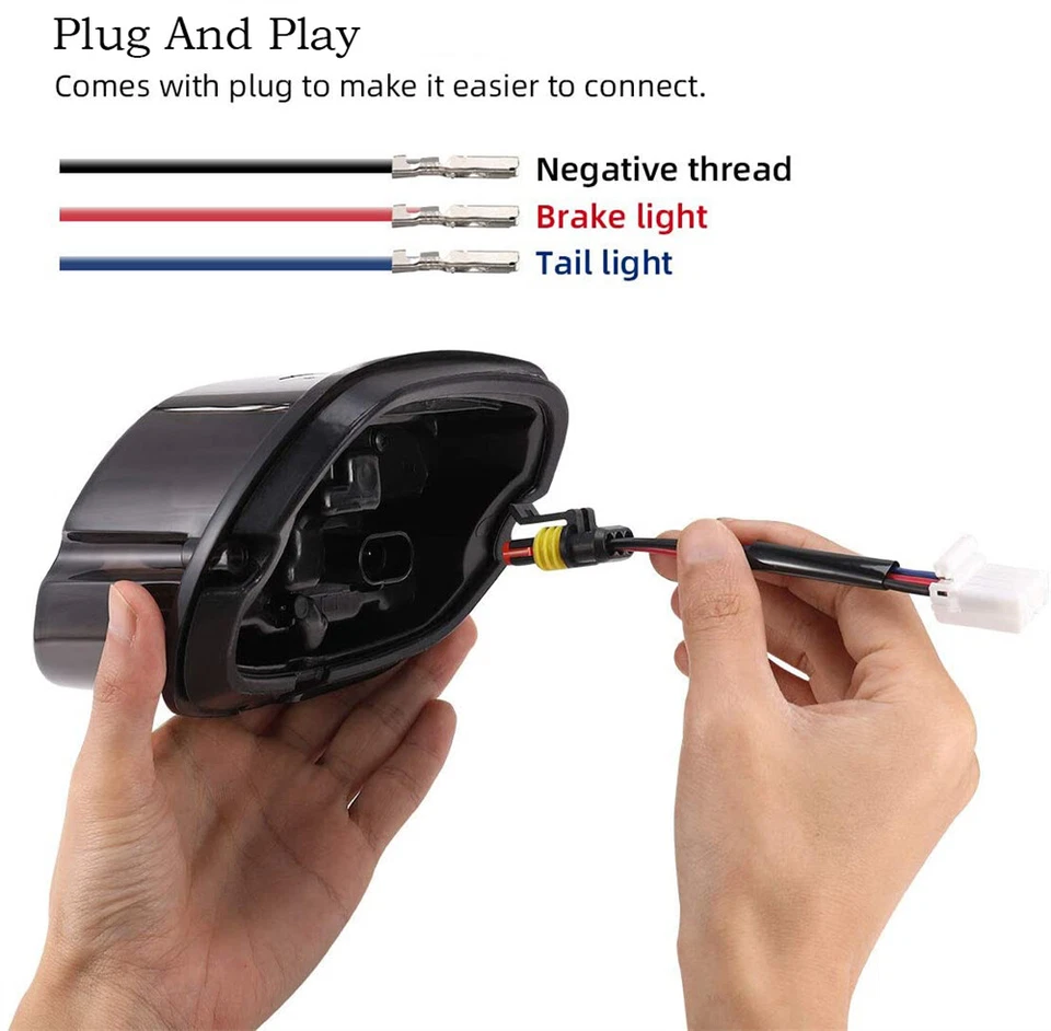 烟熏 LED 尾灯停止灯适用于 Harley Touring Dyna Glide Softail Sportster — 第 3/4 张图片