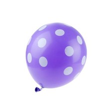12 inch 100x Purple Dot Polka Latex Thick Party Balloons 3.2g Helium Float